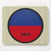 Haiti Roundel quality Flag Mouse Pad