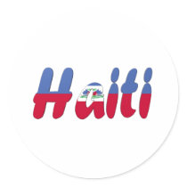 Haiti Round Stickers