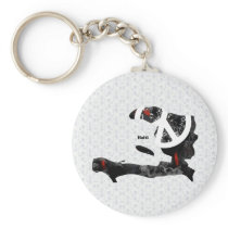 Haiti Trendy Peace Sign with Haitian map Keychains