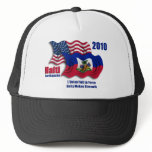 Haitian & American Waving Flags for Haiti Mesh Hat