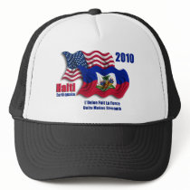 Haitian & American Waving Flags for Haiti Mesh Hat