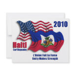 Haitian &amp; American Waving Flags for Haiti Invites