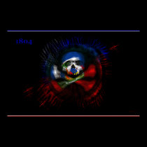 Haitian War Flag - DRAPO TOUSSAINT - Drapeau Noir posters