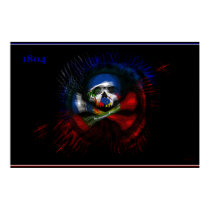 Haitian War Flag - DRAPO TOUSSAINT - Drapeau Noir posters by haitianart Haitian War Flag - DRAPO TOUSSAINT - Drapeau Noir posters