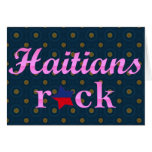 Haitians Rock - Cute Pink Card