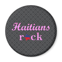 Haitians Rock - Cute Pink Magnets