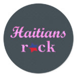 Haitians Rock - Cute Pink stickers