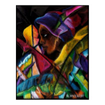 Haitienne en Vitraux III - en verre d'eau posters