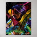 Haitienne en Vitraux III - en verre d'eau posters