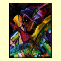 Haitienne en Vitraux III - en verre d'eau posters