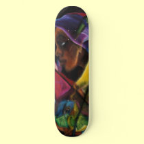 Haitienne en Vitraux III - en verre d'eau skateboards