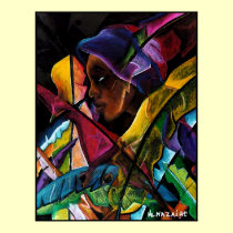 Haitienne en Vitraux V - en papier soie posters