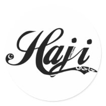 Haji Round Stickers