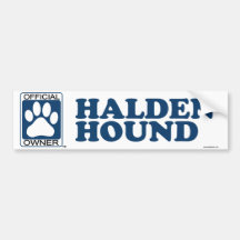 Halden Hound Blue Bumper Stickers