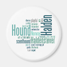 Halden Hound Refrigerator Magnets