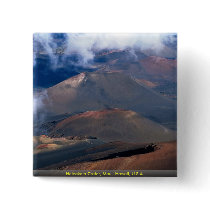 Haleakala Crater, Maui, Hawaii, U.S.A. Pinback Button