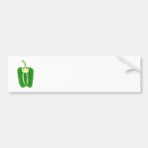 Half a Green Bell Pepper. Bumper Stickers