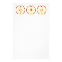 Half a Red Apple. Custom Stationery