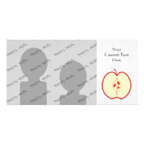 Half a Red Apple. Photo Card Template