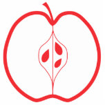 Half a Red Apple. Photo Cutout