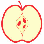 Half a Red Apple. Acrylic Cut Outs