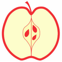 Half a Red Apple. Acrylic Cut Outs