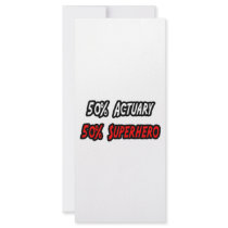 Half Actuary Half Superhero rack cards