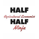 Half Agricultural Economist Half Ninja t-shirts