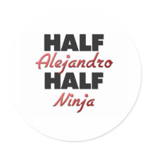 Half Alejandro Half Ninja Round Sticker