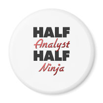 Half Analyst Half Ninja Fridge Magnets