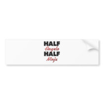 Half Angelo Half Ninja Bumper Sticker