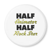 Half Animator Half Rock Star Magnets