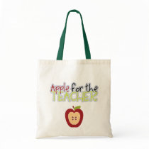 Half Apple Teacher's Tote Bag bags