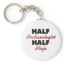 Half Archaeologist Half Ninja Keychain