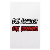 Half Architect Half Superhero Stationery Design