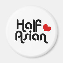 Half Asian Refrigerator Magnets