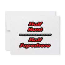 Half Aunt Half Superhero invitations
