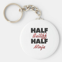 Half Bailiff Half Ninja Key Chain