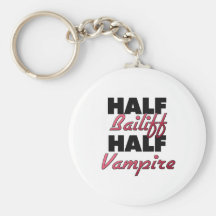 Half Bailiff Half Vampire Keychain