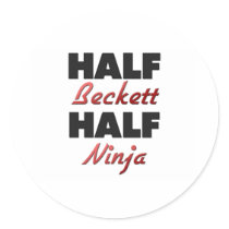 Half Beckett Half Ninja Round Sticker