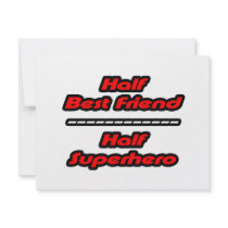 Half Best Friend Half Superhero invitations