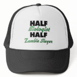 Half Biologist Half Zombie Slayer hats