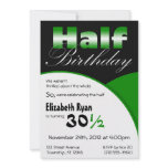 Half-Birthday Green Party Invitations