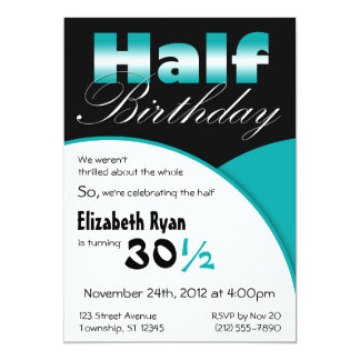 half birthday invitations