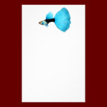 Half Black Blue Fancy Guppy Stationery stationery