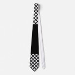 Half Black Half Black and White Tie