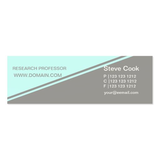 Half Blue Half Gray Business Card Templates (front side)