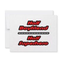 Half Boyfriend Half Superhero invitations