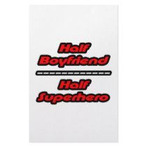 Half Boyfriend Half Superhero stationery by Boyfriend_Shirts Half Boyfriend Half Superhero stationery