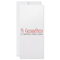 Half Canadian rack cards by EthnoShirts Half Canadian rack cards